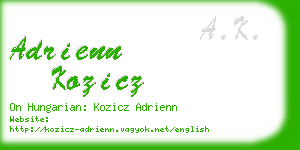 adrienn kozicz business card